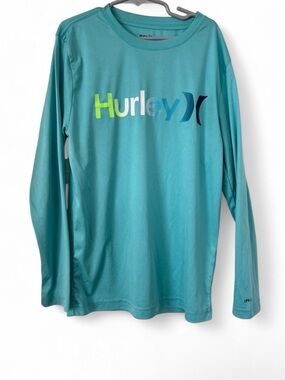 Hurley Teal Long-Sleeve Logo Shirt
